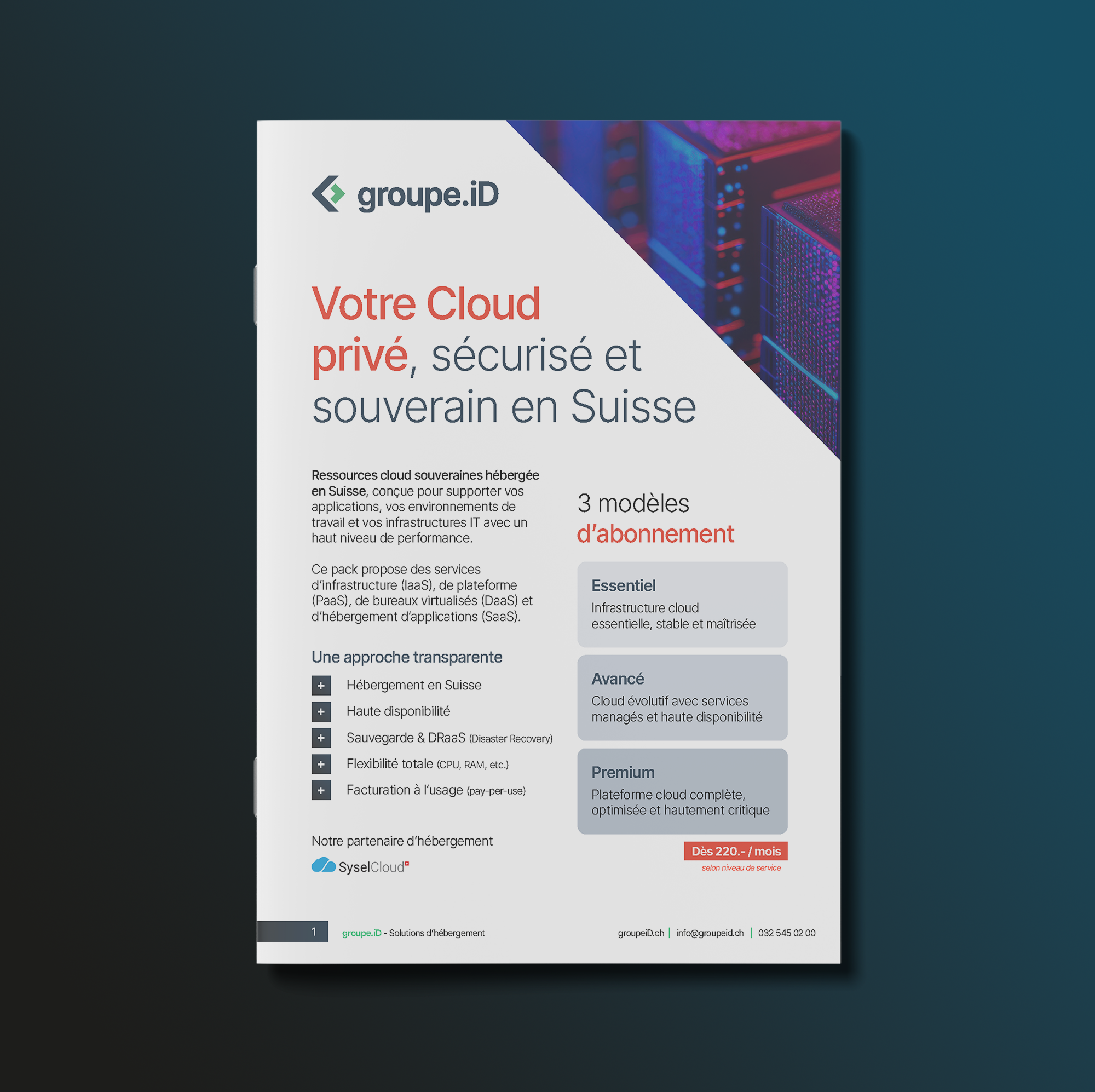 plaquette IT - pack private cloud & hosting